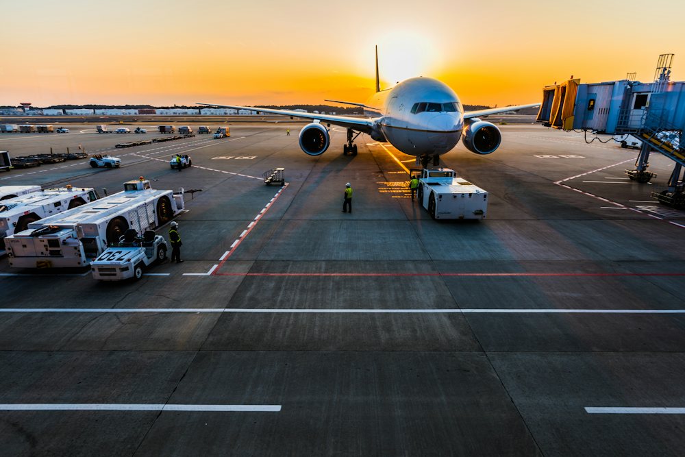 Aircraft on the airport apron